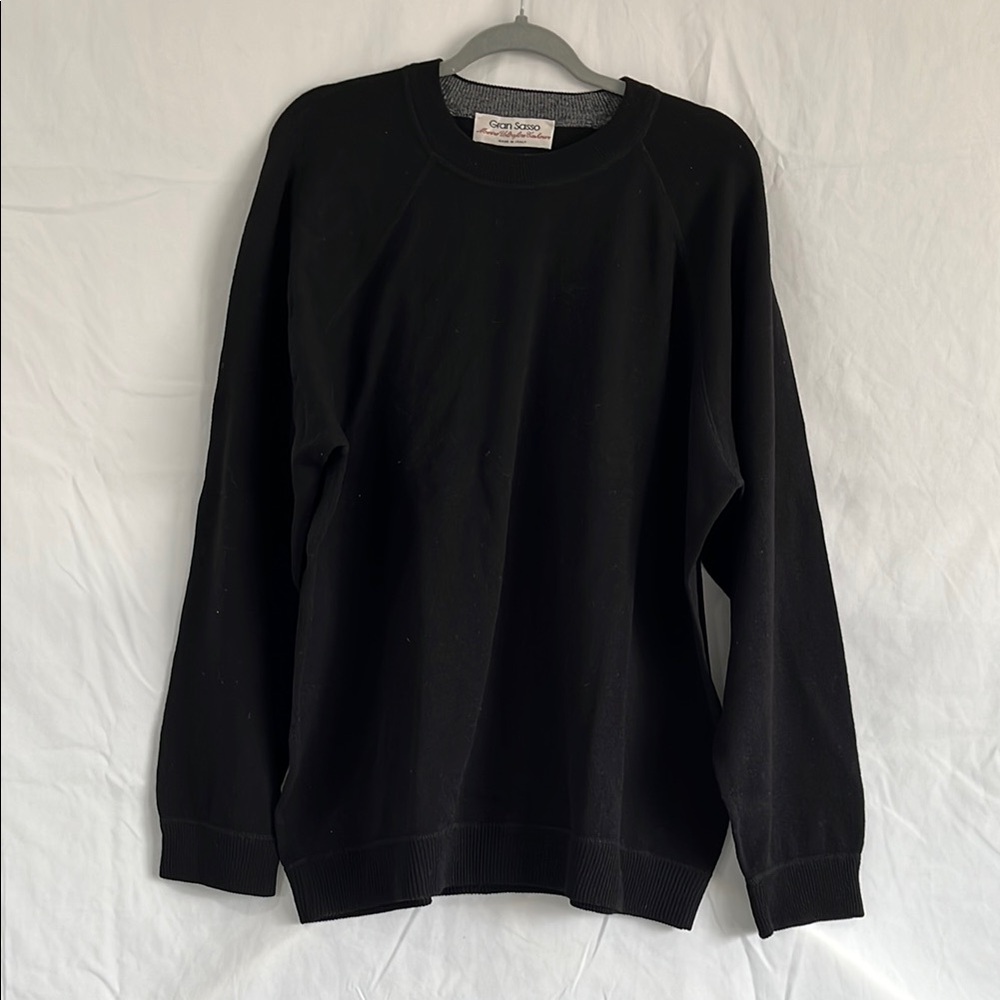 Gran Sasso Black Crewneck Sweater